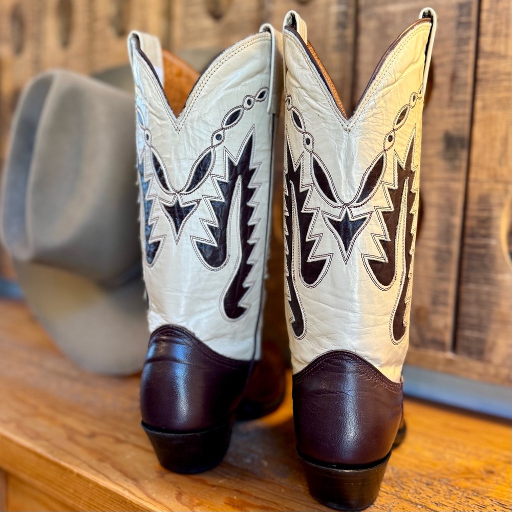 Super Cool Vintage Nocona Cowboy Boots Size 8 - Picture 4 of 7